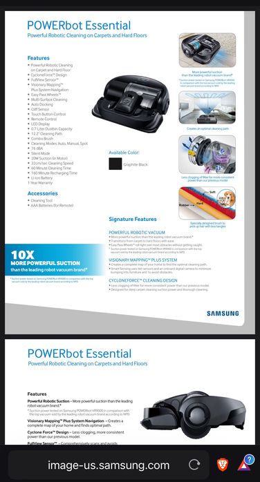 Aspirador Inteligente Samsung