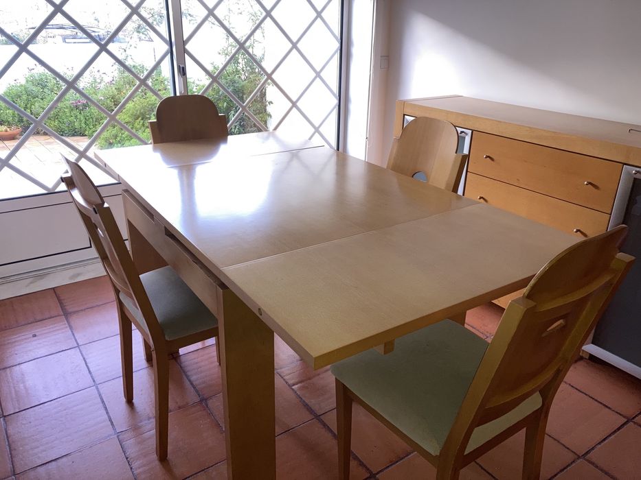 Extendable Solid Beech Wood Dining Table64564403383169121