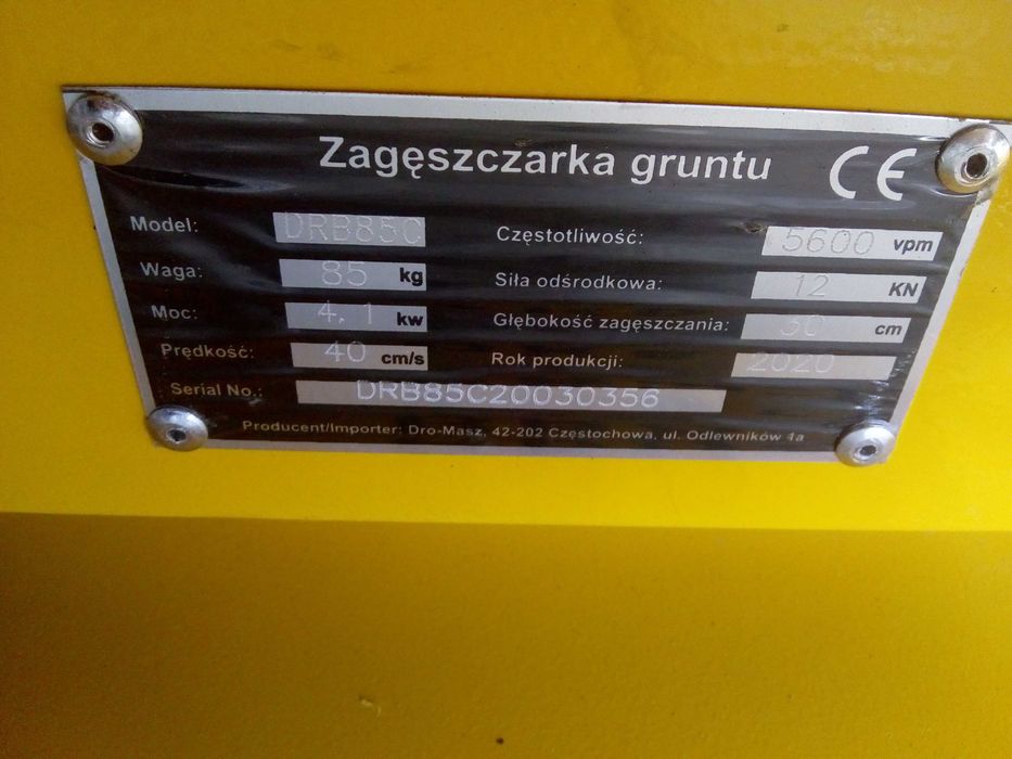 Wynajmę zagęszczarkę do gruntu