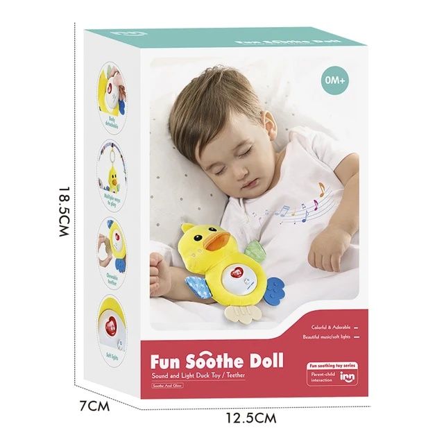 Pluszowa kaczuszka usypianka szumiąca sensoryczna