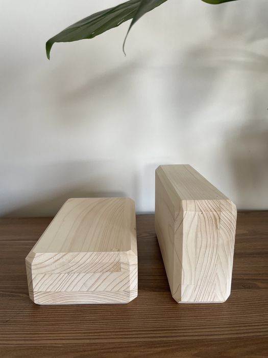 Klocek do jogi naturalny eco handmade drewno