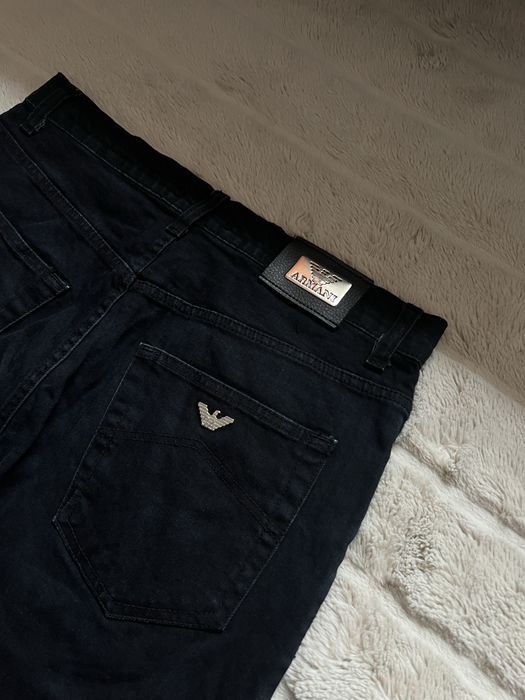 AJ Armani Jeans (S/M) W33 Made in Italy чоловічі джинси темно-сині прямі класичні