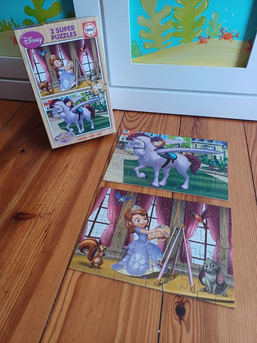 Puzzles de madeira da Princesa Sofia 50 peças64874043125763121