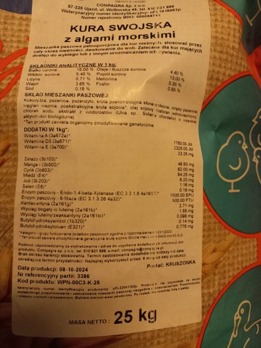 Pasze dla kur niosek z ziołami