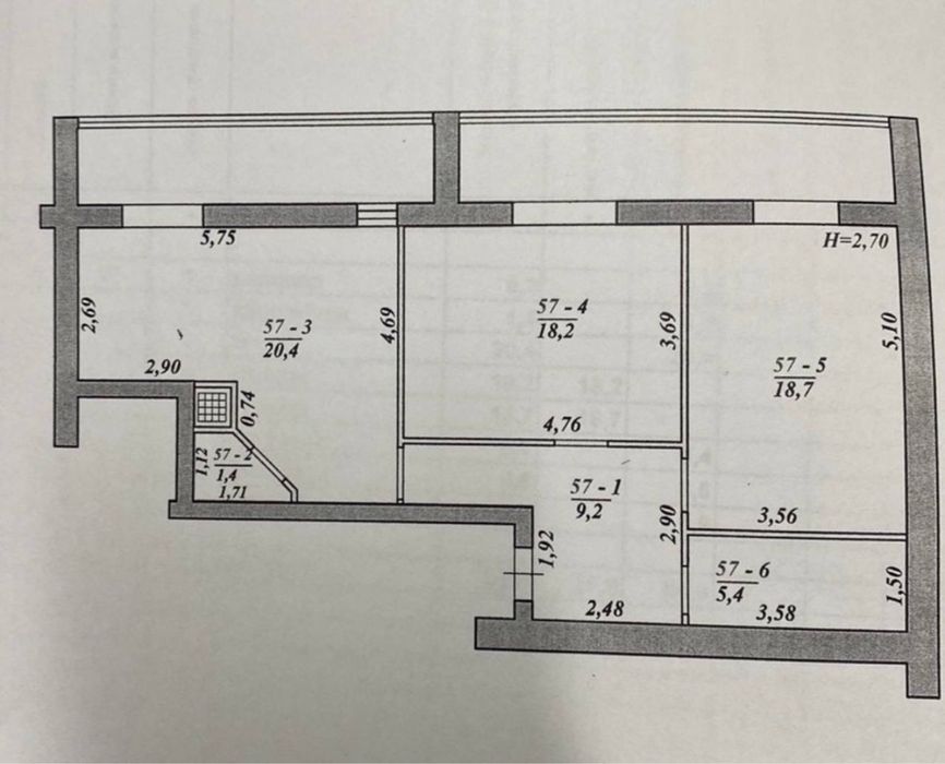 2-комнатная квартира по адресу ул. Капеланська (площадь 92 м²) - Atlanta.ua - фото 6