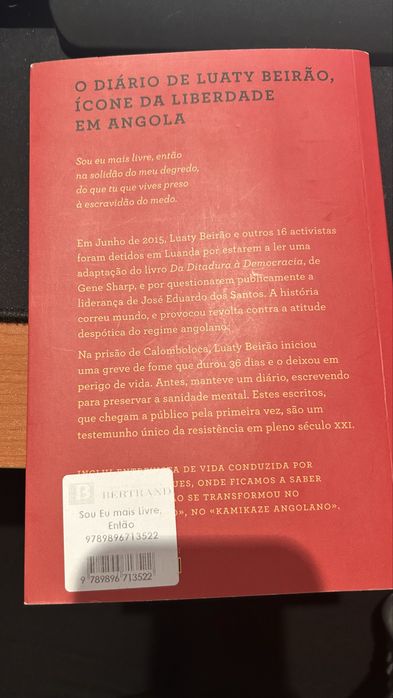 Sou eu mais livre, entao de Luaty Beirão