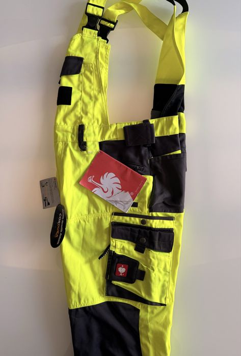 Spodnie ostrzegawcze ogrodniczki Engelbert Strauss, rozm 50. Nowe