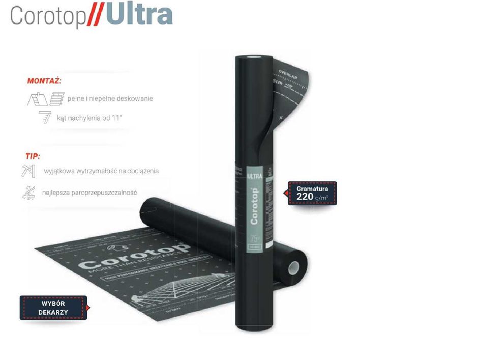 Corotop Ultra 220g membrana dachowa DYSTRYBUTOR NAJTANIEJ W POLSCE