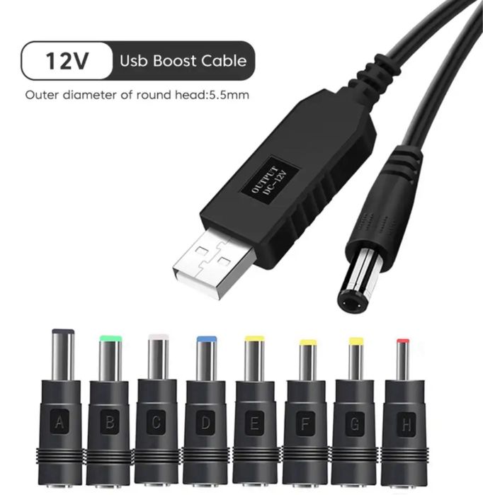 Wi-Fi USB DC 12V Комплект кабель + 8 переходников