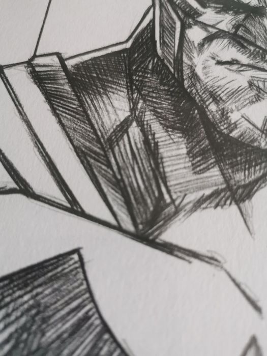 Grafika - Batman. Praca w ołówku.