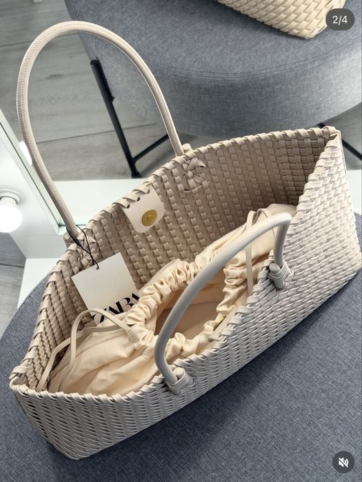 ‼️ Сумка кросбоді шопер сумочка плетена zara