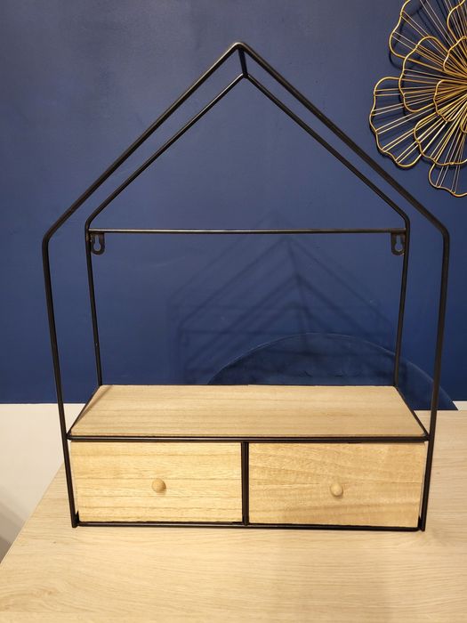 loftowa półka - domek, z szufladkami