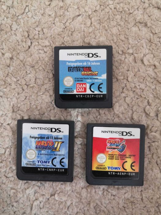 Dragon Ball Origins + 2 jogos Naruto para Nintendo DS