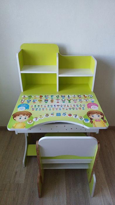 Дитячий стіл і стільчик, регулюється висота