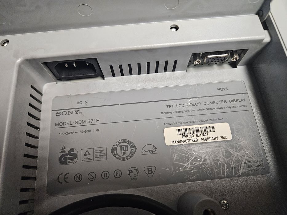 Monitor LCD SONY SDM-S71  używany sprawny 17' 17cali