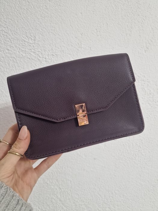 Torebka saszetka nerka Hugo boss bordowa fioletowa
