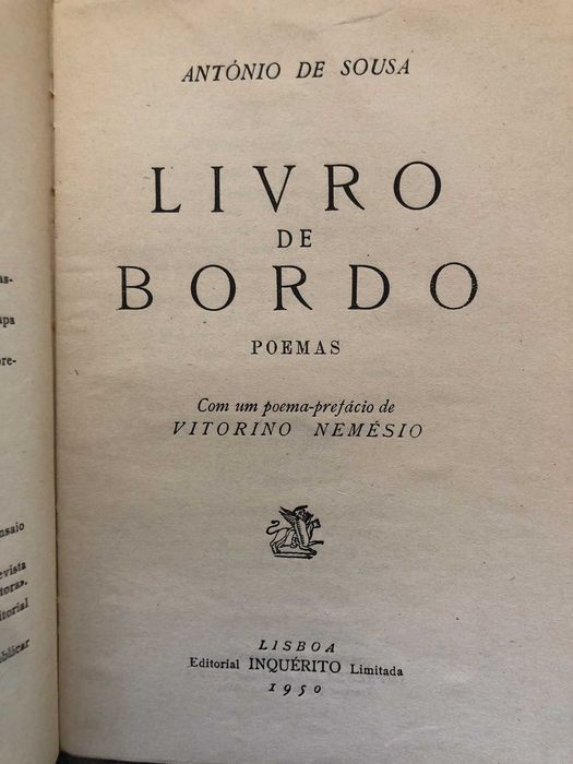 Livro de Bordo - 1ª Edição - António de Sousa