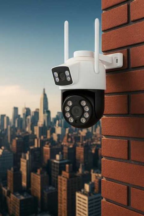 PODWÓJNA Kamera obrotowa 6MP dwa obiektywy IR wodoodporna IP65 ICSEE