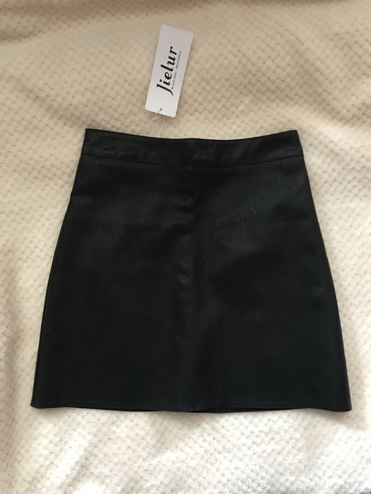 Юбка мини из эко-кожи