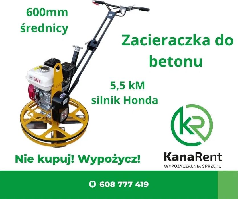 Zacieraczka do betonu - WYNAJEM