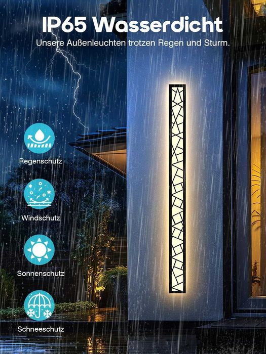 Lampa ścienna Led długa wodoodporna IP65 kinkiet zewnętrzny 150 cm