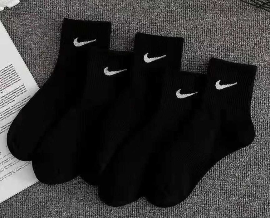 Шкарпетки Найк white/black середньої довжини