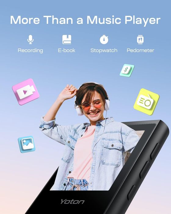 YOTON МР3-плеєр на 80 ГБ з Bluetooth, музичний плеєр