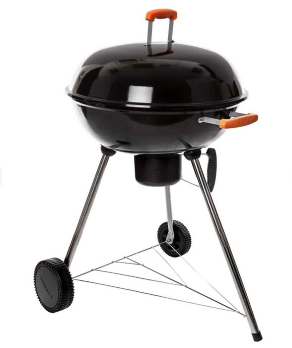Churrasqueira a carvão com rodas e capa – grande (57 cm)
