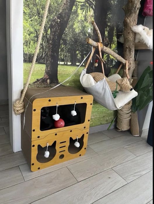 Когтеточка кошачий домик игровая 2 этажа