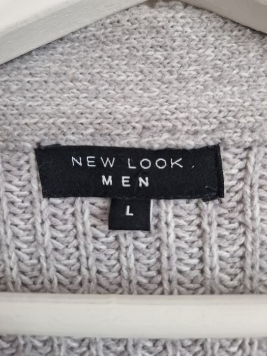 Szary męski kardigan