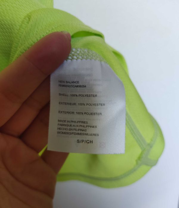 Bluzka Koszulka sportowa T-shirt neonowa seledynowa New Balance