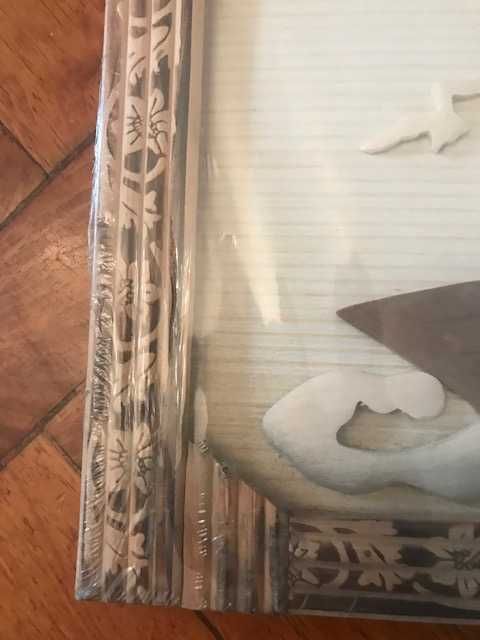 Quadro em madeira com barco