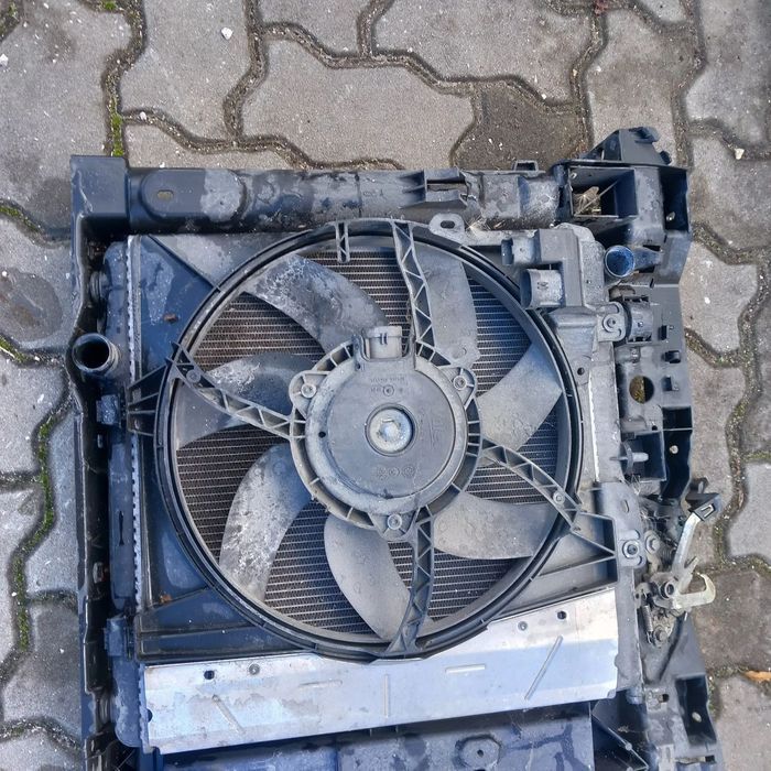 Frente fibra com radiador agua  e ventilador peugeot 207 96732223