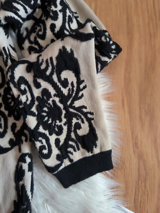 Wzorzysty sweter kardigan S/M