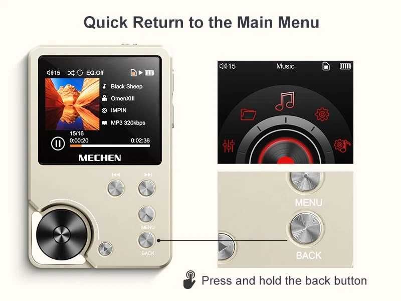 MECHEN M30 64gb Плеер Hi-Fi із підтримкою Lossless аудіо