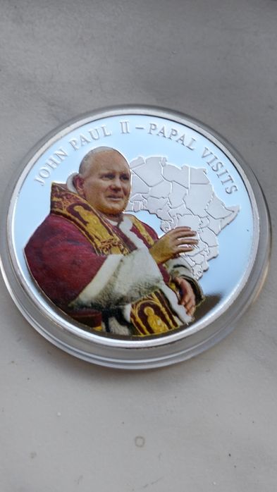 Liberia 5 Dolarów 2005 r Papież Jan Paweł II