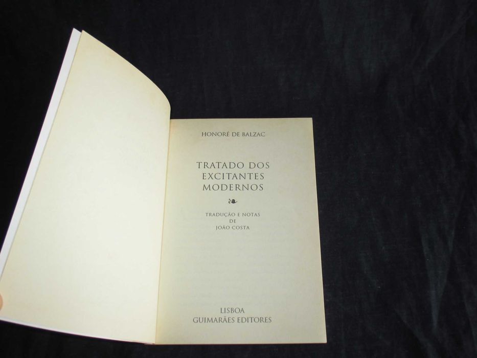 Livro Tratado dos Excitantes Modernos Balzac