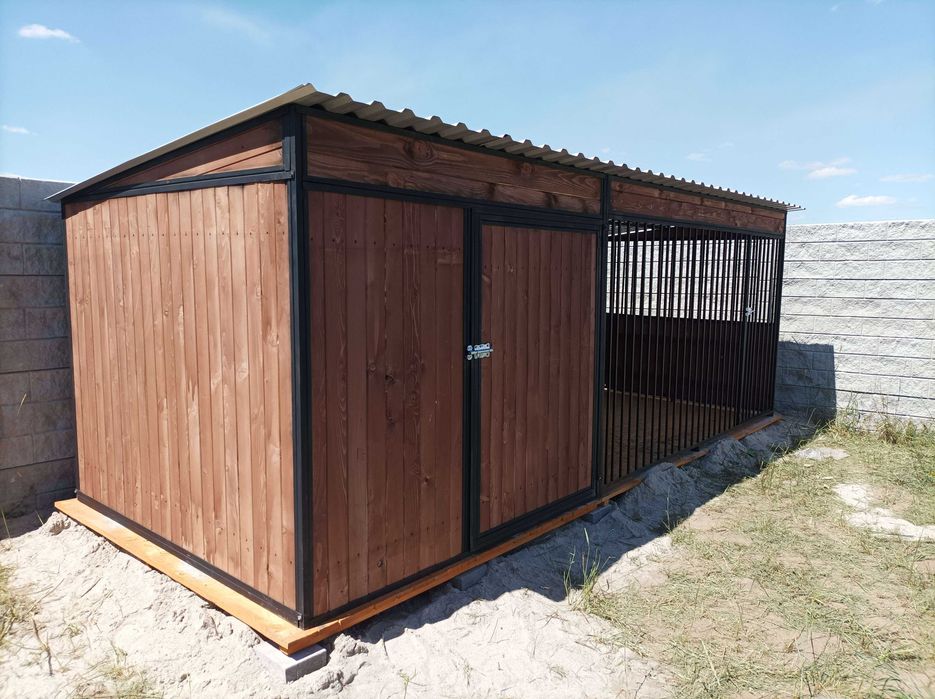 Kojec dla psa schowek drewniany buda