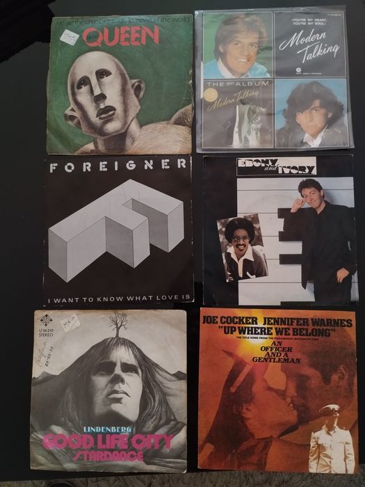 6 Discos single antigos