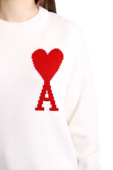 Светр AMI Paris Ami De Coeur Oversize Sweater White
