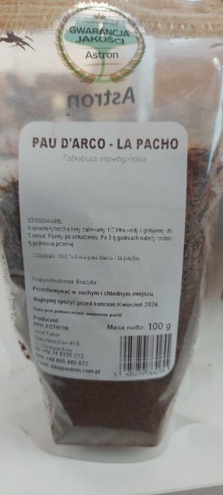 Pau darco la pacho 100g infekcje grzybicze, bakteryjne, wirusowe