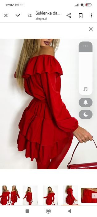 Czerwona sukienka hiszpanka S/M, 36, 38