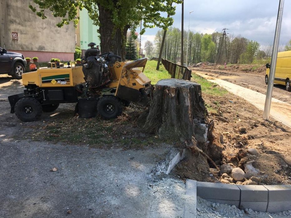 Usługa Frezarką Frezowanie Karp Usuwanie Pni Korzeni