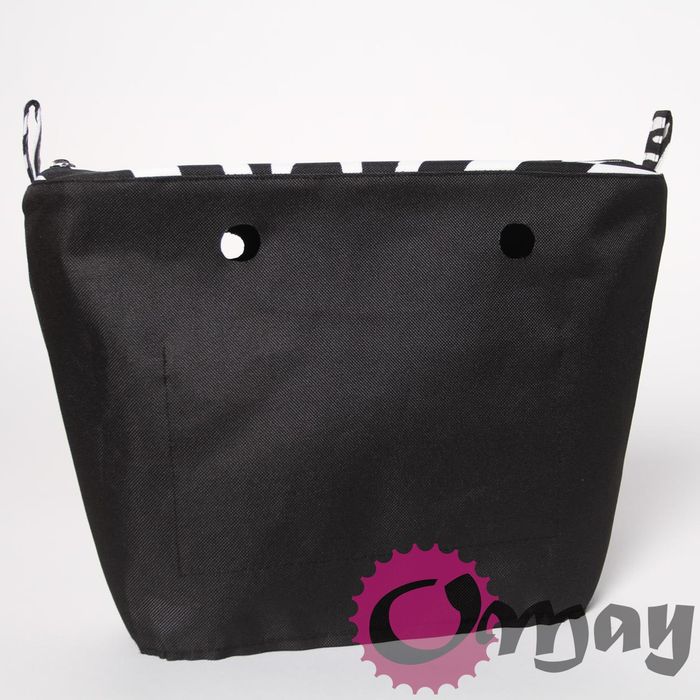 Czarny organizer +Opaska do OBAG MINI wkład zebra zeberka pasy OMAY