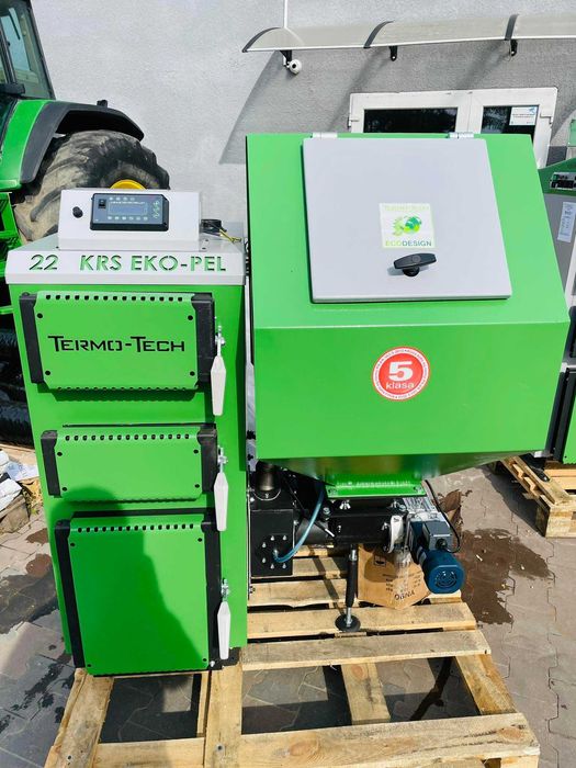 Piec, kocioł na pellet i ekogroszek, 5 klasa, 22KW