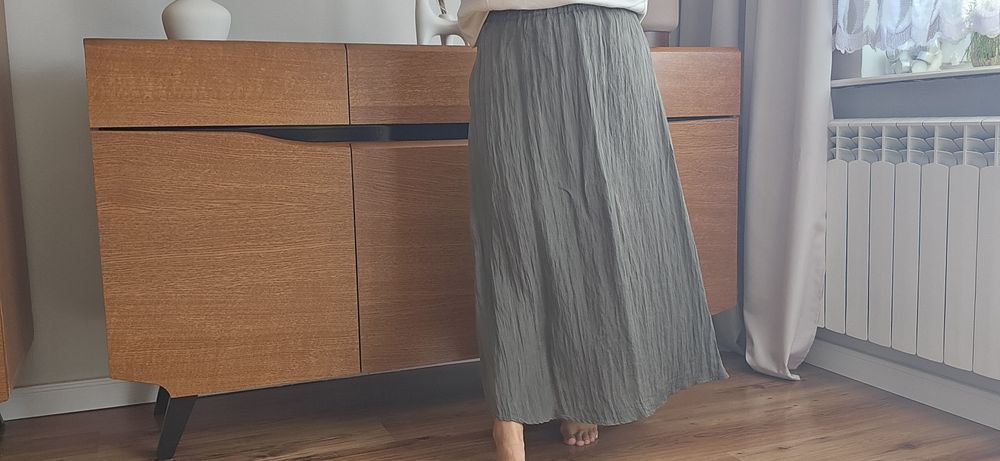 Maxi spidnica khaki r 34/36