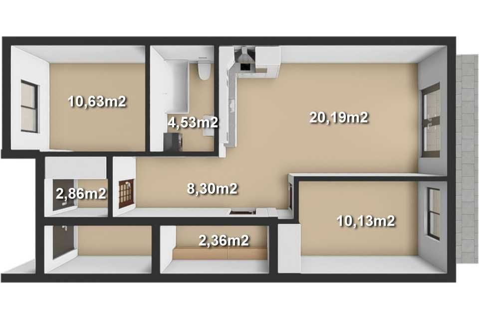 Mieszkanie 3 pokojowe na sprzedaż, bezczynszowe z ogrodem
