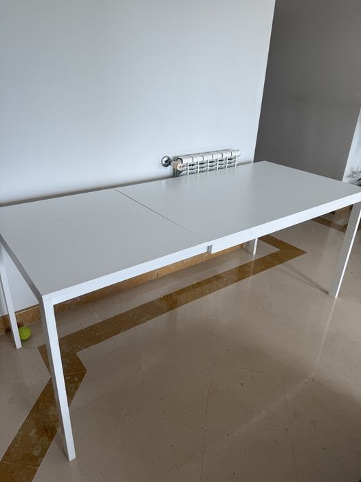Mesa branca extensível 120/ 180x 75