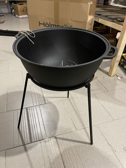 Казан 18л, Ø40см, вага 14,55кг з чавунною кришкою-сковородою гриль