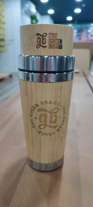 Copo térmico bambu GB + coluna bluetooth novos por estrear